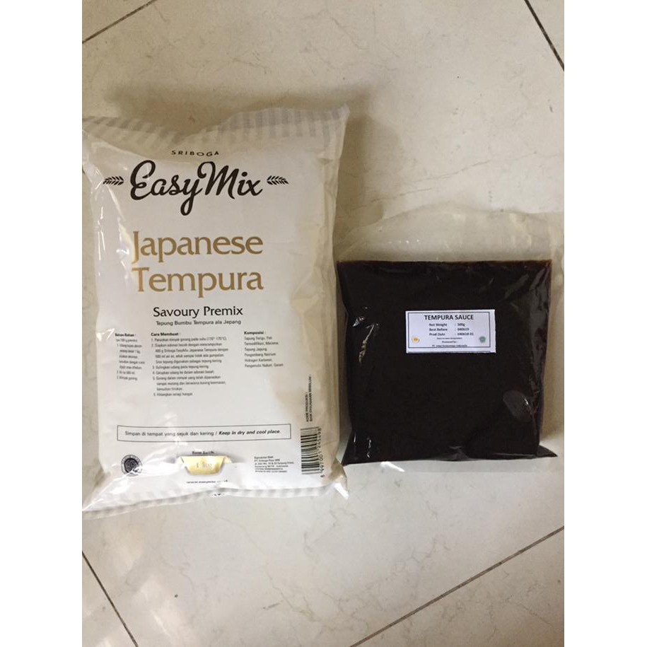 

Paket Tepung Tempura 1Kg Saus Tempura 500Gr. Halal Mui Semua