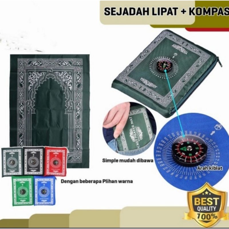 SAJADAH TRAVEL sajadah traveling lipat kekinian dengan kompas