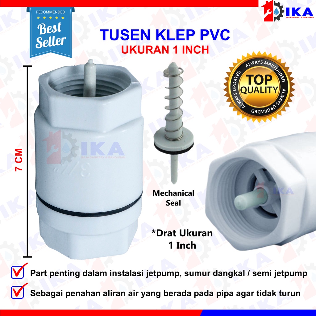 TUSENKLEP TUSEN KLEP  1 1/2 DAN 3/4 PVC PLASTIK PENAHAN ALIRAN AIR AGAR TIDAK TURUN KE BAWAH PIPA BAGUS