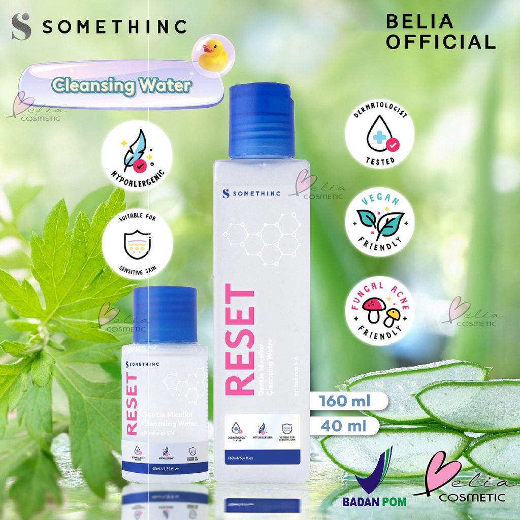 ❤ BELIA ❤ SOMETHINC Reset Gentle Micellar Cleansing Water 40 ml 160 ml | Cleansing Water (✔ BPOM)