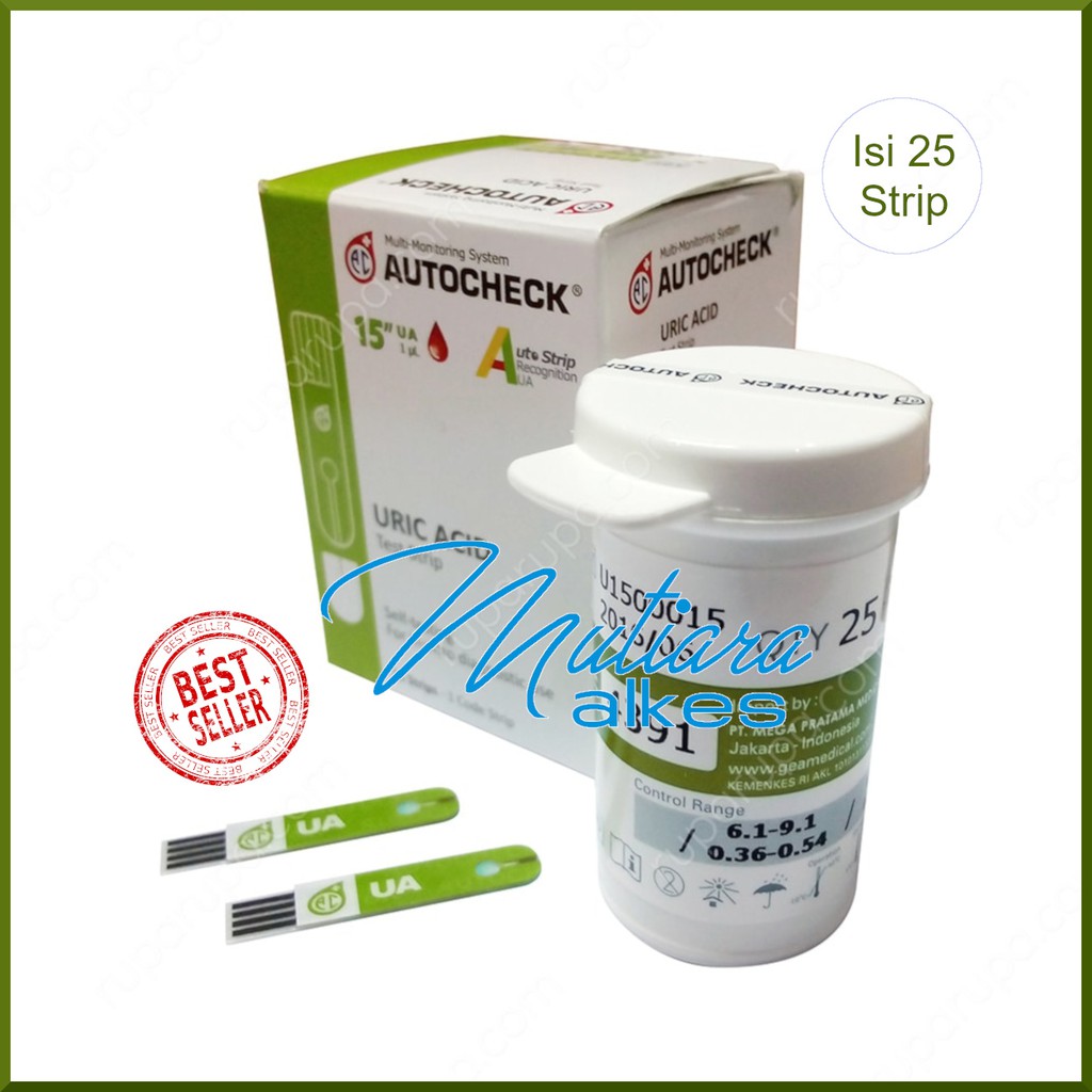 Strip Autocheck Asam Urat / Strip Autochek Uric Acid isi 25pcs.