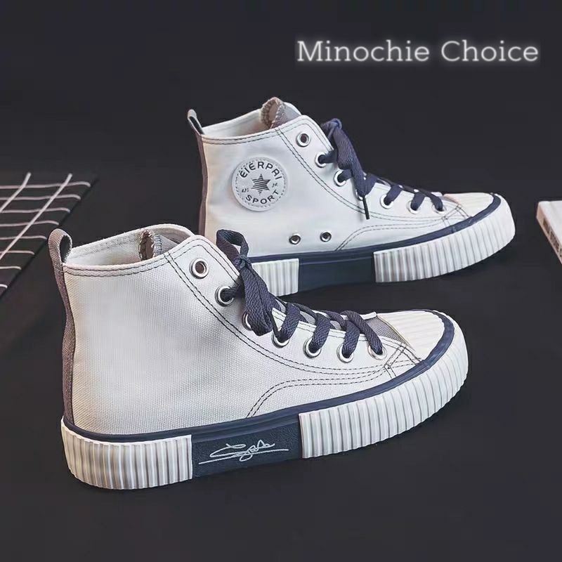 Sepatu Sneakers Wanita High Top Boots Kanvas Korean Sport BK-01-6
