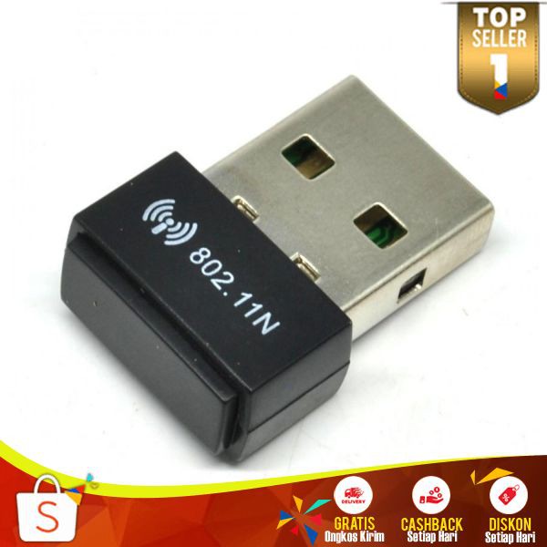 KexTech USB Wireless Adapter Mini 150Mbps Wireles Koneksi Cepat Jangkauan Maximal Mudah Dibawa