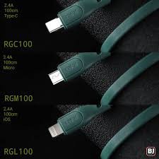 Kabel Data Robot RGM100 Micro / RGC100 Type-C / RGL100 Lighting Fat Charging 2.1A 1 Meter PER PCS