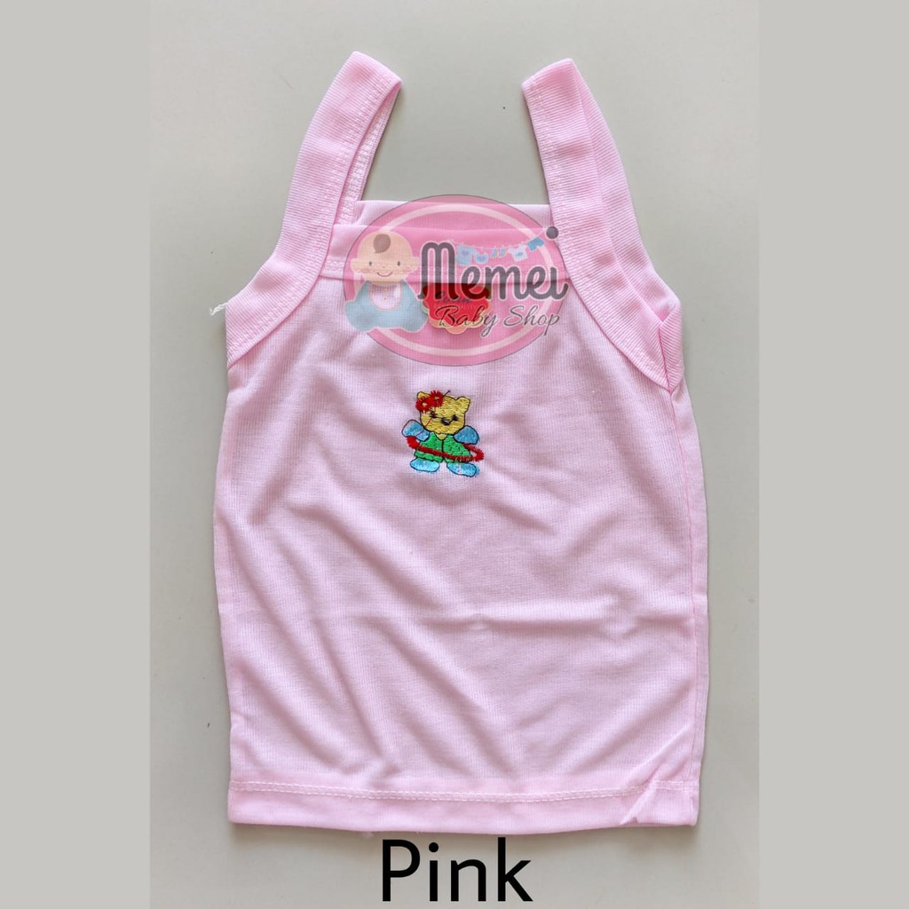 Singlet bayi BORDIR Kaos dalam bayi S / M / L / XL perlengkapan bayi lahir