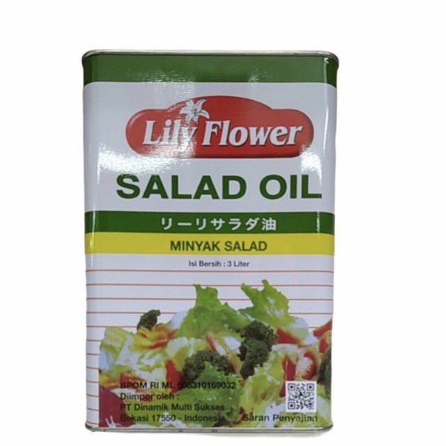 Lily Flower Salad Oil / Minyak Salad 3L