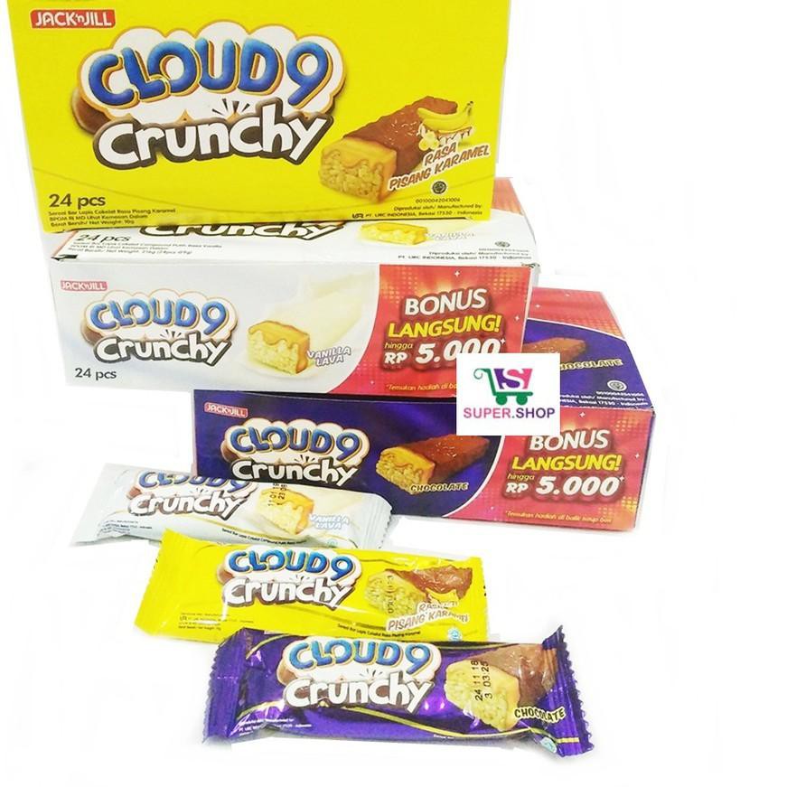 

Gratis Ongkir!! KODE-770 Cloud 9 Crunchy Chocolate / Pisang Karamel (isi 24pcs) . Cloud9 Jack n Jill