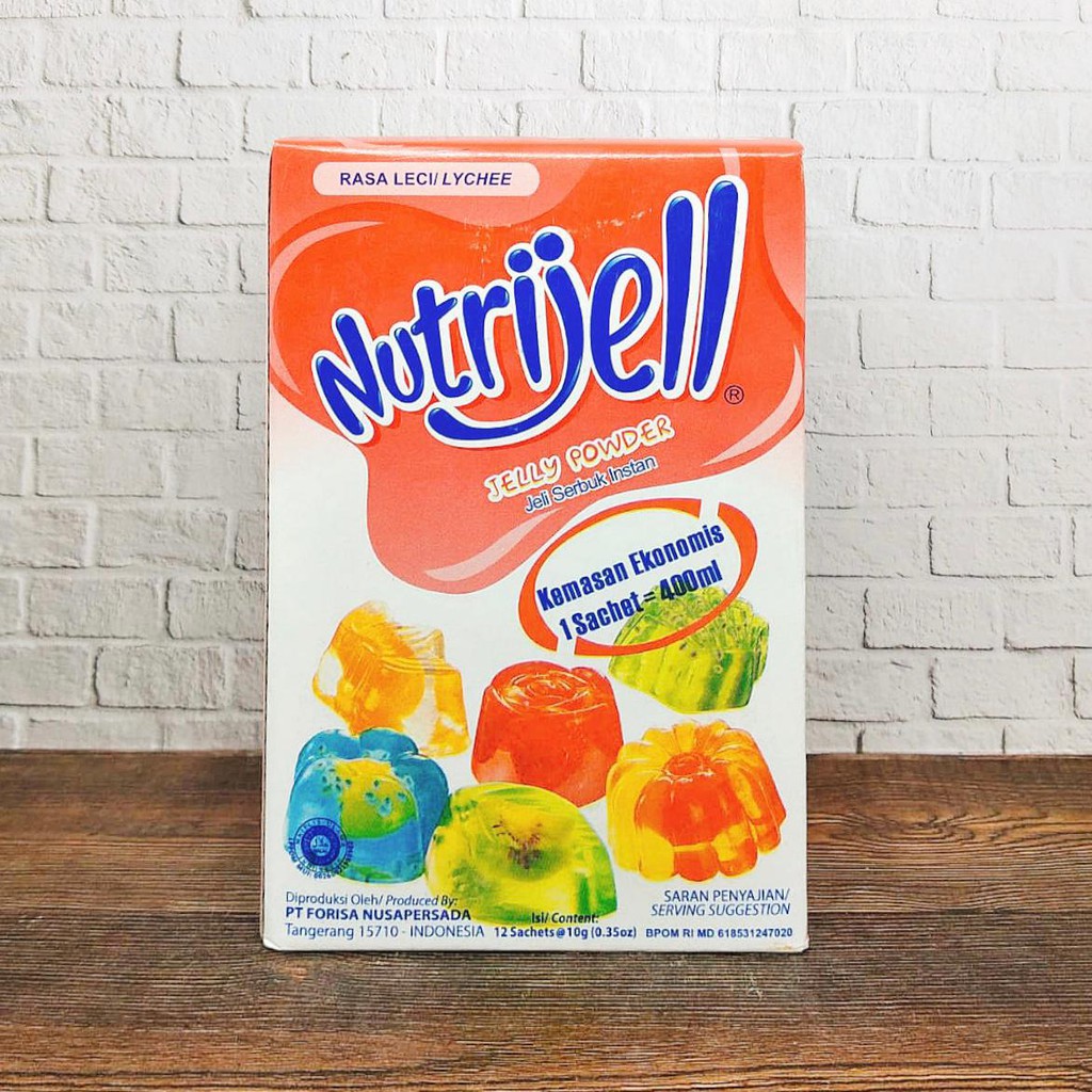 

NUTRIJELL EKONOMIS BOX JELLY POWDER JELI SERBUK INSTAN RASA LECI 12X10GR BOX