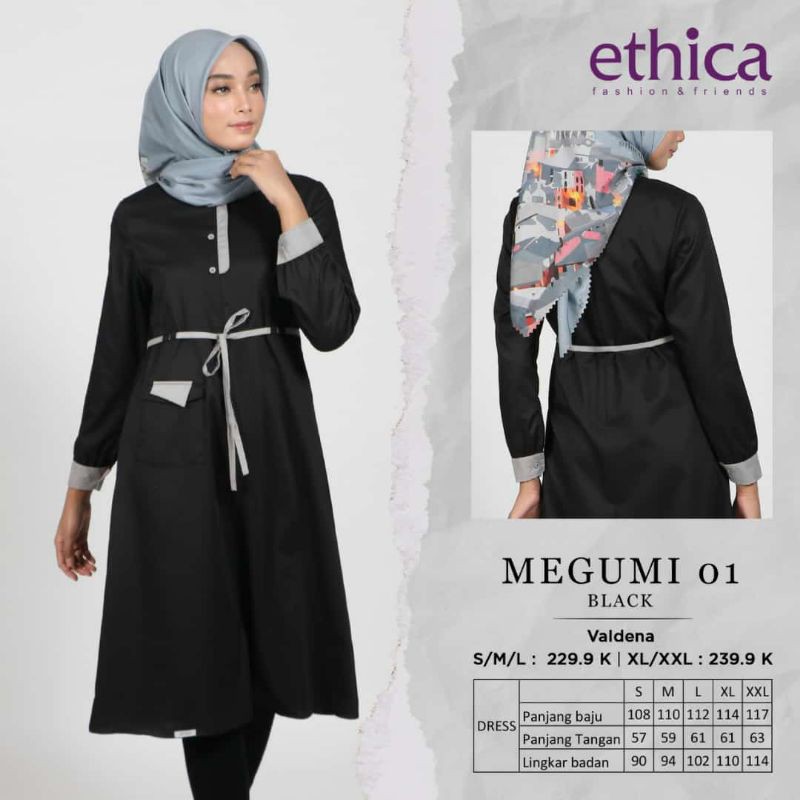 Tunik  Ethica Megumi 01 Black L