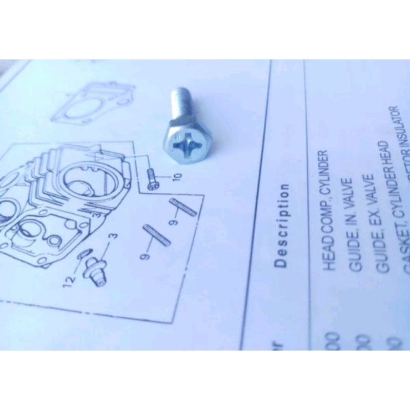 Baut mesin boring head honda astrea grand impresa legenda star prima original