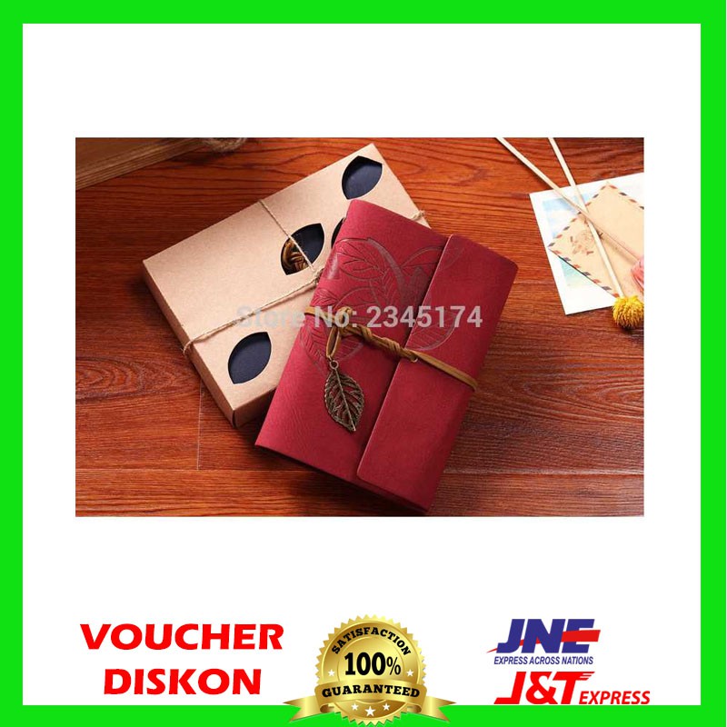 

Buku Catatan Binder Kulit Retro Leaf - Buku Catatan - Buku Agenda