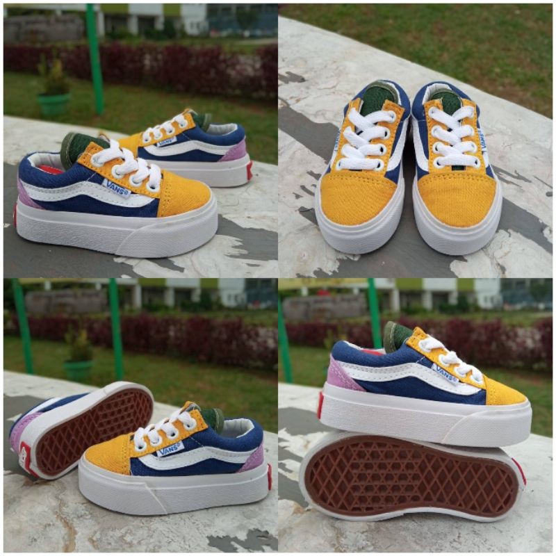 OBRAL SEPATU ANAK KECIL VANS OS MULTI COLOR 2 KIDS (21-25) GRADE ORI