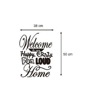 Wall Stiker Welcome Home Hiasan  Dekorasi Dinding Kaca  