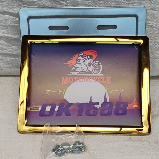 Bingkai plat no thailnd GOLD / cover plat no thailand warna gold