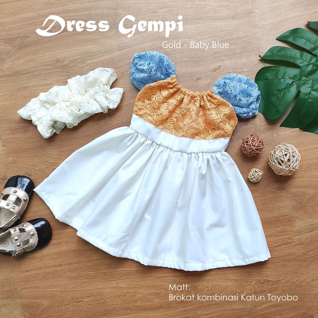 BAJUNIK_PRODUSENBAJUANAK DRESS GEMPI NEWBORN/DRESS ANAK/GAUN ANAK/BAJU PHOTOSHOT/BAJU BAYI/KOSTUM NE