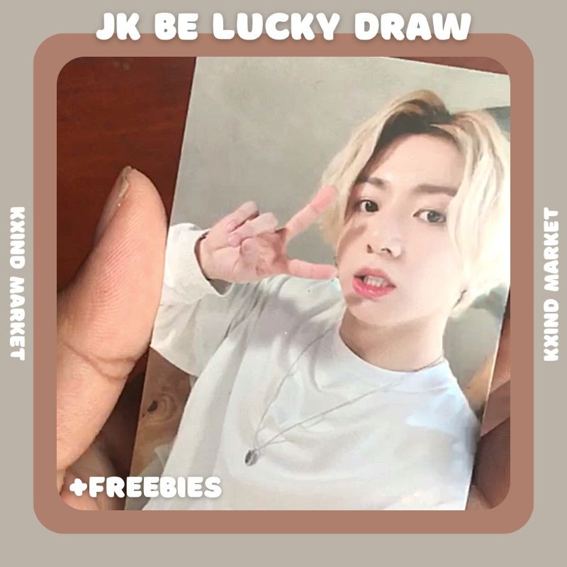 BTS JUNGKOOK LUCKY DRAW BE ESSENTIAL / ALBUM BE ESSENTIAL EDITION / PC JK be / JK lucky draw M2U