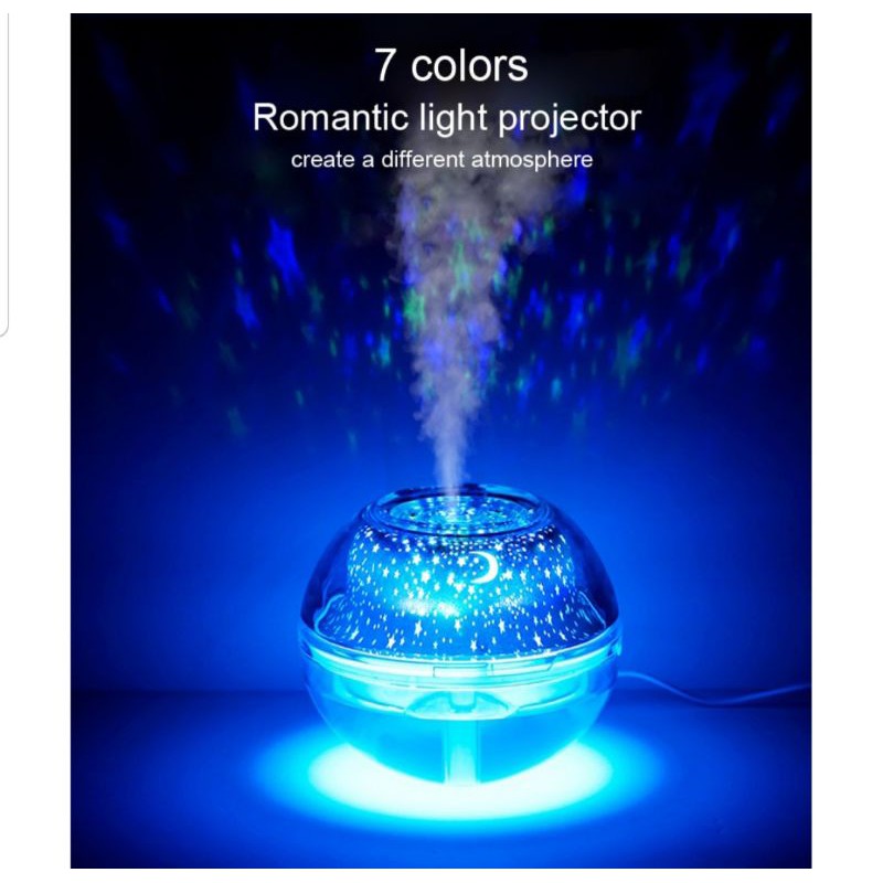 Air Humidifier - Aromatherapy Difuser - Purifier Aromaterapi LED Night Lamp 500ml