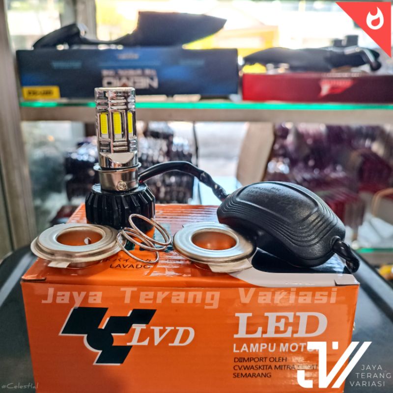 Lampu HID LED MOTOR 6 SISI (Head lamp) 36 WATT, 2MODE (JAUH DEKAT),3 KABEL H4/H6 BERKUALITAS RTD