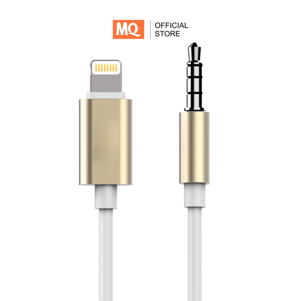 MQ Kabel AUX Audio Lightning To Jack 3.5mm 1Meter Gold Plate T 007