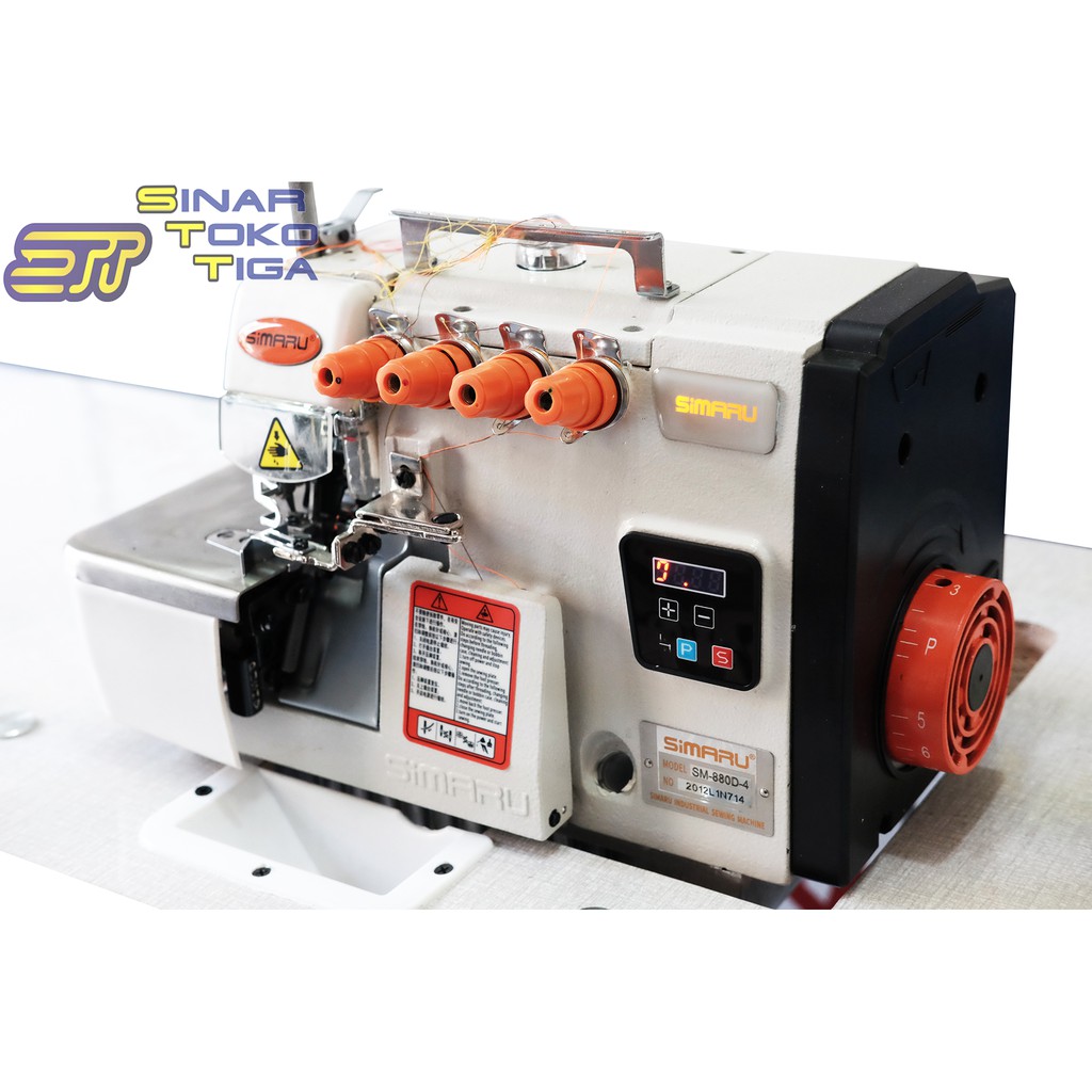 FREE ONKIR | MESIN JAHIT OBRAS SERVO SIMARU SM 747D BENANG 4 HIGH SPEED KONVEKSI SM 747 / 880 D - 4 DIRECT DRIVE D4 D 4