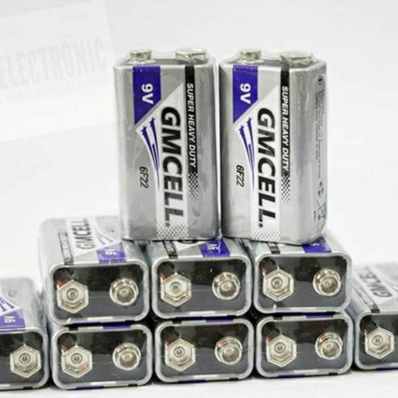 Baterai kotak 9v GMcell/ Baterai 9v/ Battery 9 Volt/ Baterai kotak/ Baterai 9V 6F22 Batre Kotak