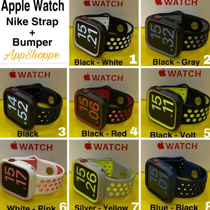 Apple Watch Strap Series 5 Nike Design BUMPER + STRAP Wristband 44mm Termurah