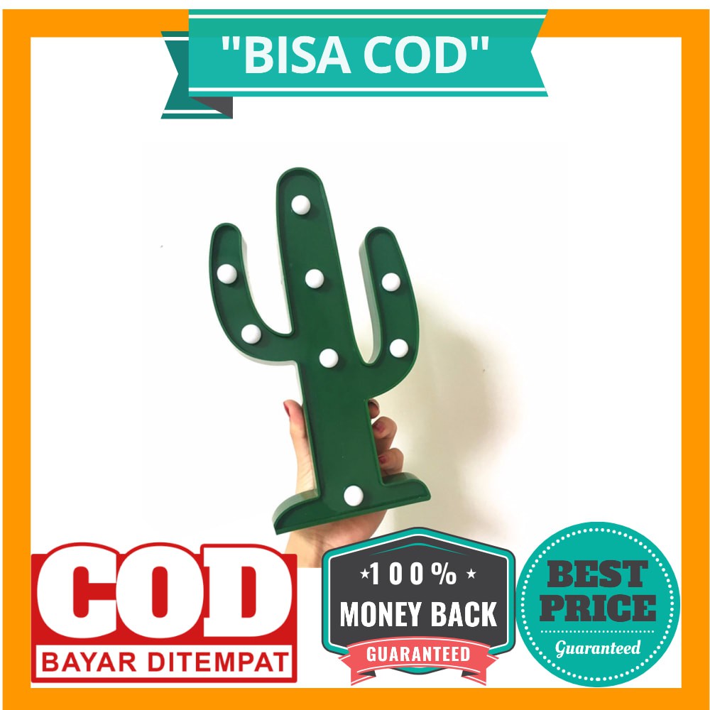 BISA COD Lampu Dekorasi Marquee Light LED - Model Cactus M03 - Green