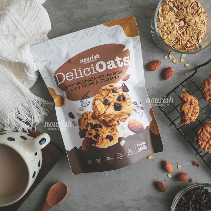

Diskon Delicioats (Healhty Oat Cookie with Almond & Choco) Kue Sehat 150 gr Diskon