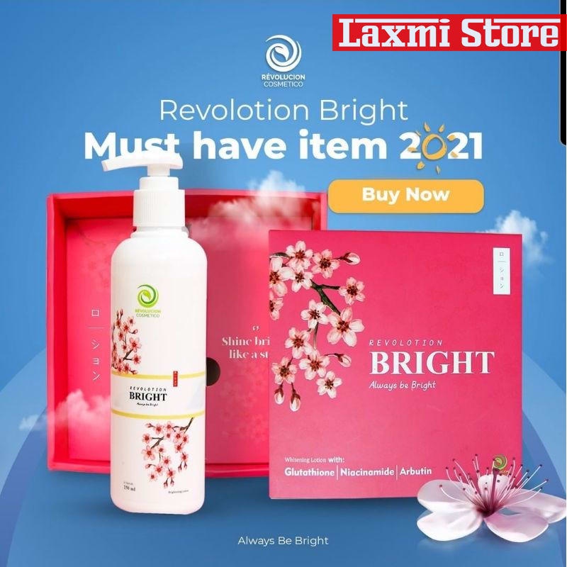 REVOLOTION BRIGHT BODY LOTION WHITENING 100% ORIGINAL sgrow