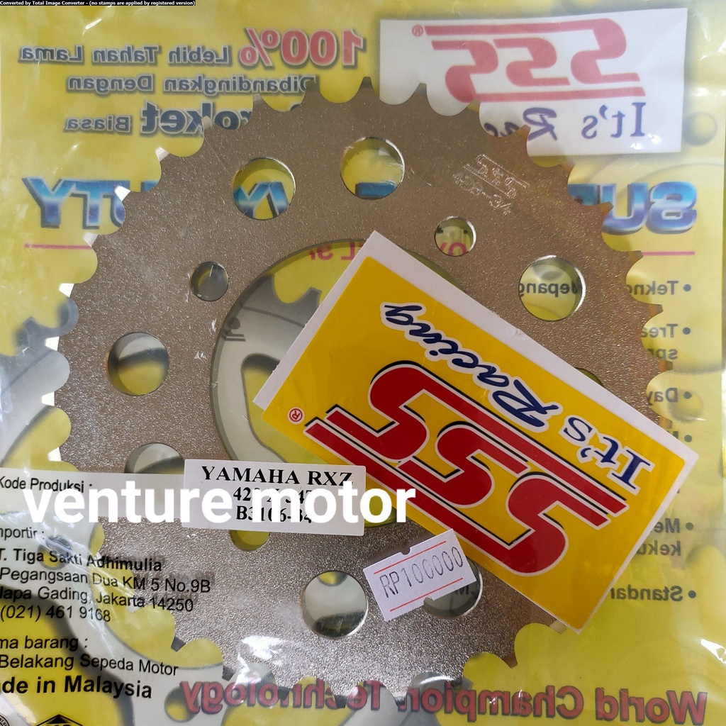 GEAR SET SSS 428 Size 12T~17T +31T~35T + (SB 110L Gold) : MOTOR VEGA R, RX KING, F1ZR, JUPITER Z, VE