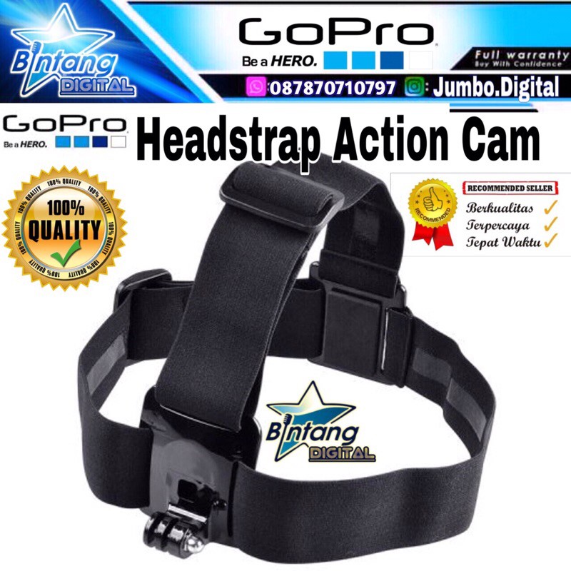 Headstrap action cam Gopro Xiaomi Bpro Sbox Kogan