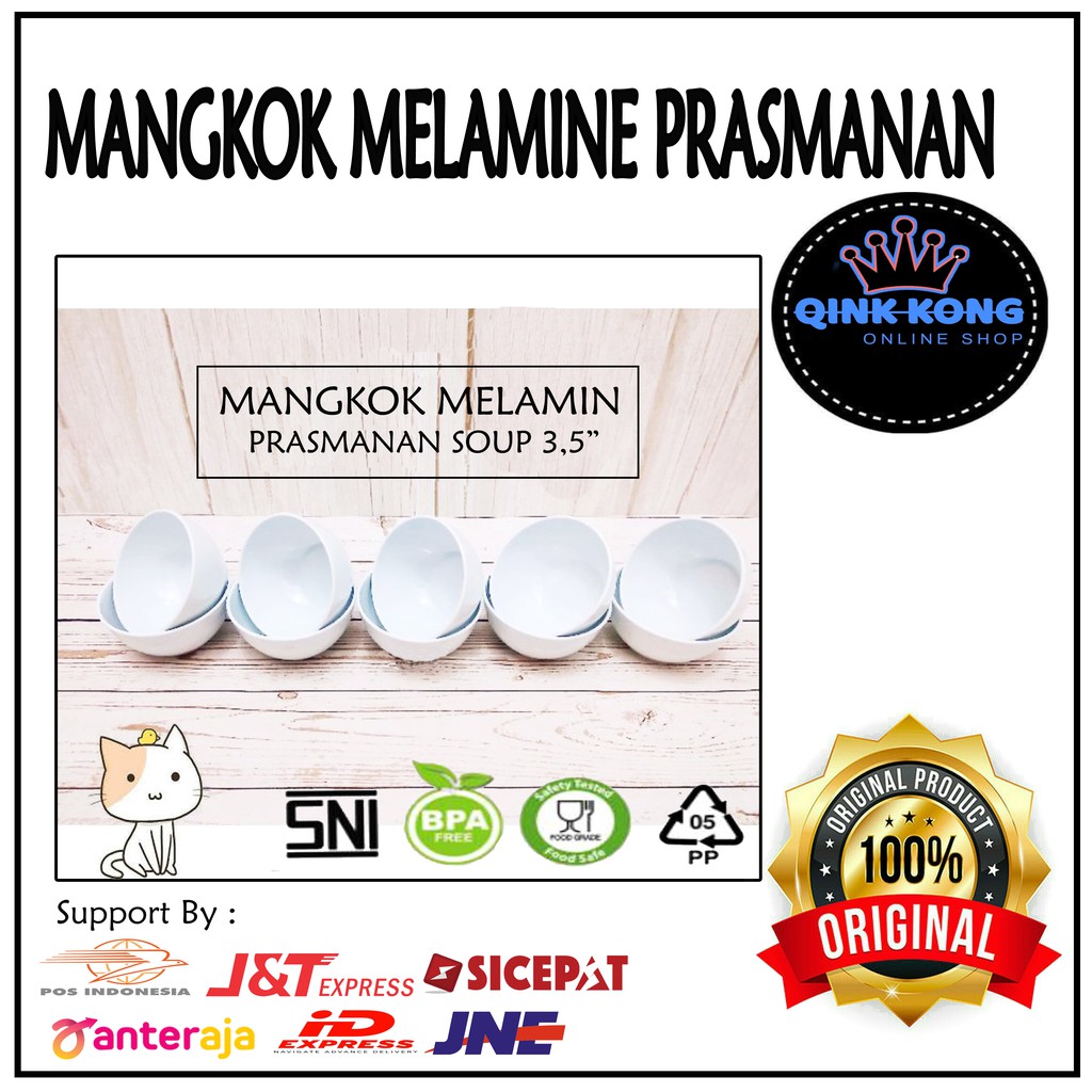 [ECER] Mangkok Melamine Putih 3,5"/ Mangkok Prasmanan Sup