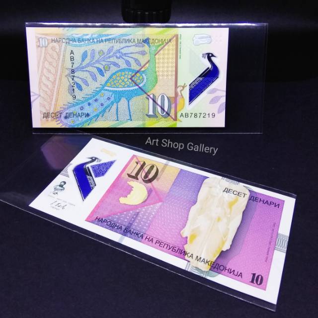 Uang Asing Polymer 10 Denar Makedonia