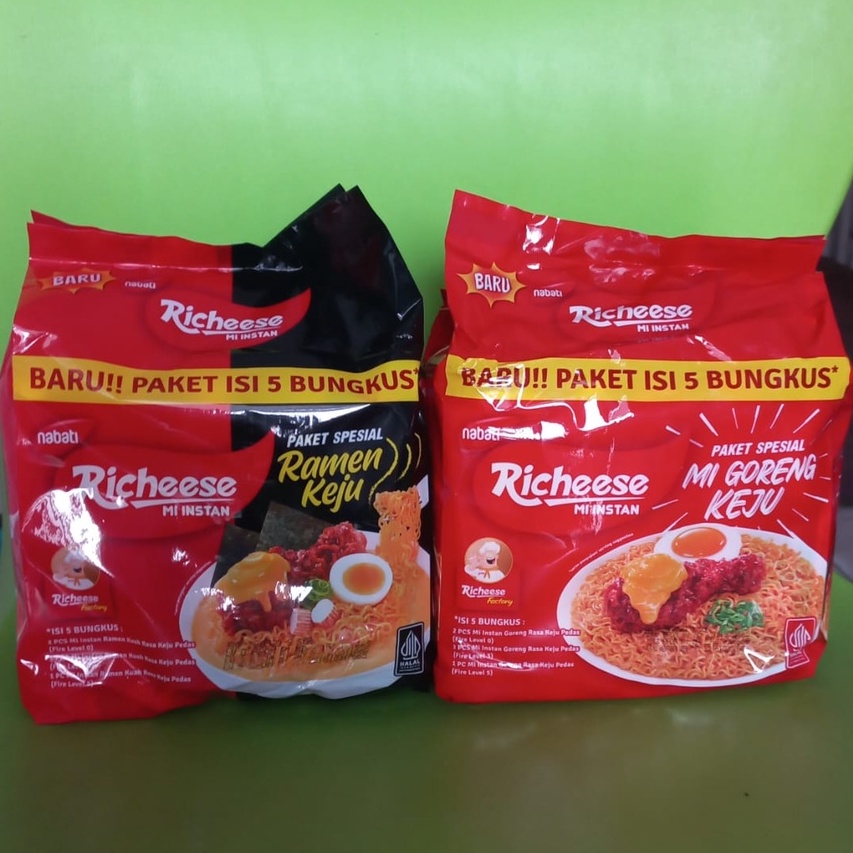 MIE RECHEESE GORENG RAMEN KUAH PAKET ISI 5 BUNGKUS BARU