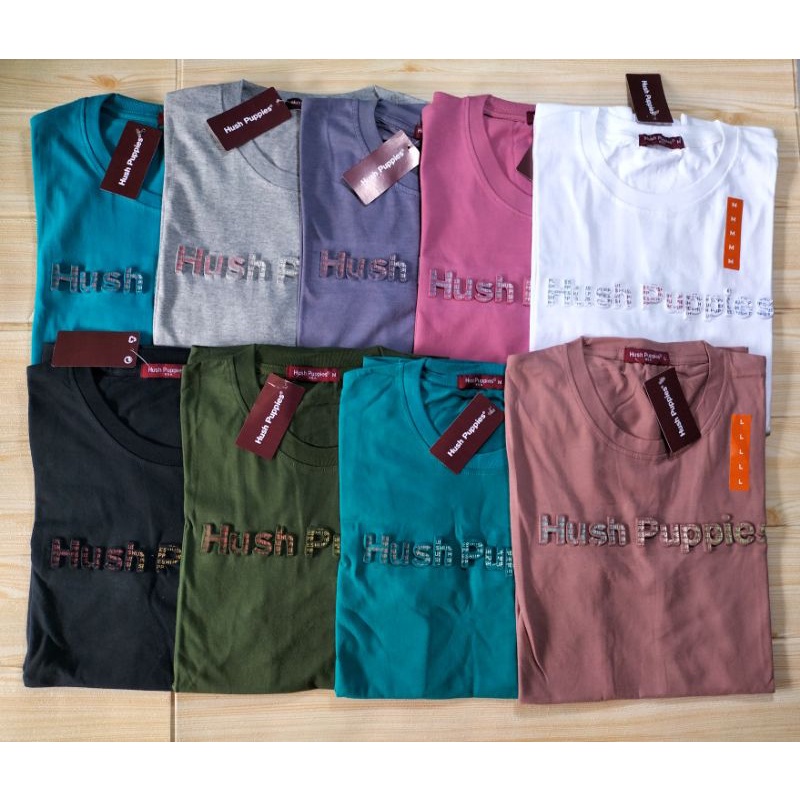 Bisa Cod/Kaos Pria/Kaos Oblong/Embos Floking Hush Puppies