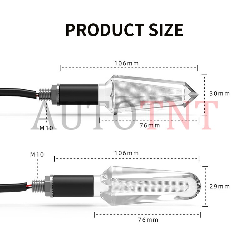 Lampu Sein Sepeda Motor 2021 Baru Transparan Lampu Tubuh Super Terang Lampu Sepeda Motor Indikator Sein yang Dapat Ditekuk