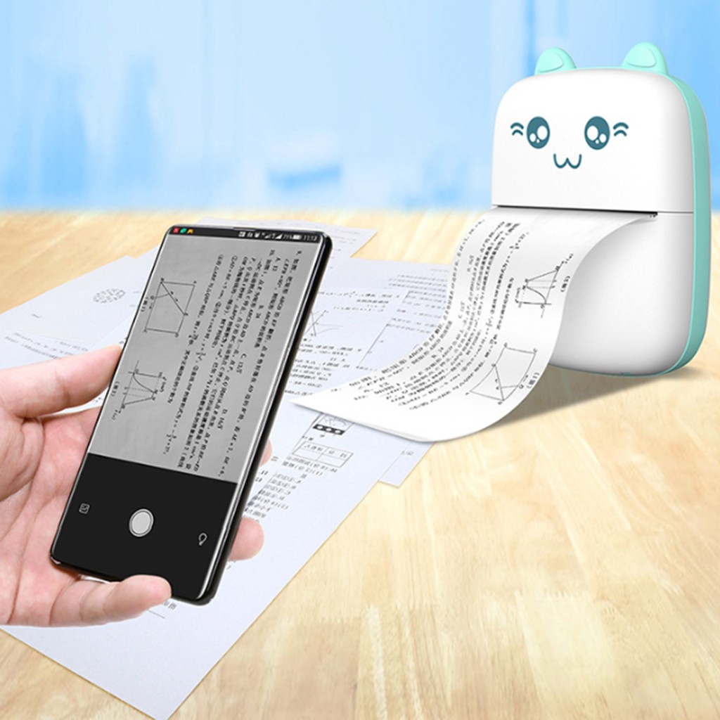 Printer Mini Portable Photo Cartoon Thermal Print Camera Bluetooth Wireless / Mini Printer / Printer Bluetooth