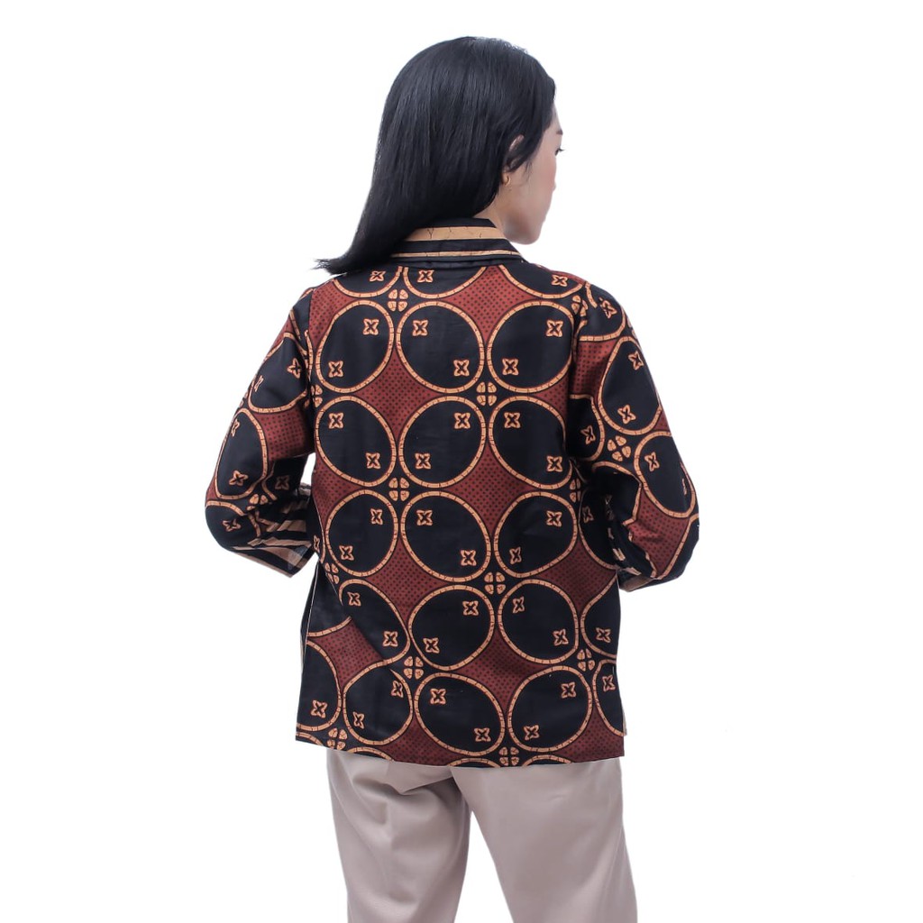 Bolero Batik Atasan Wanita  Blouse - Batik Dua Putri  Kode SP2120 - Size S-M-L-XL-XXL-3L-4L-5L