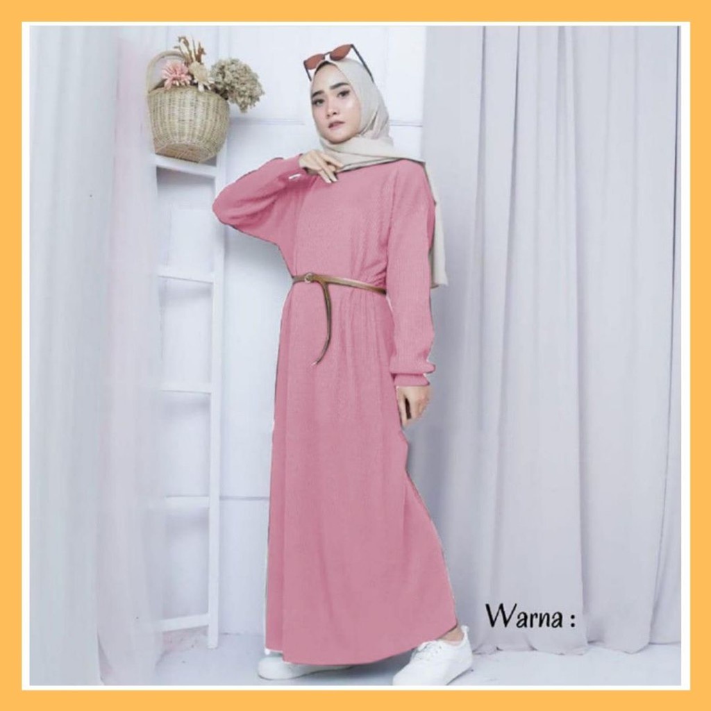 [ DRESS ] MEDARI LONG KNIT / LONG DRESS RAJUT / FASHION MUSLIM WANITA / BAJU RAJUT LONG DRESS / GAMIS RAJUT