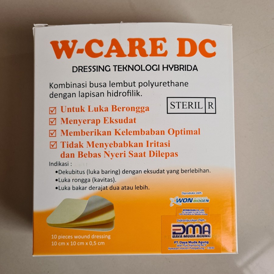 W CARE DC 10x10 / W-CARE DC / WE CARE DC / Perban Luka Foam Dressing