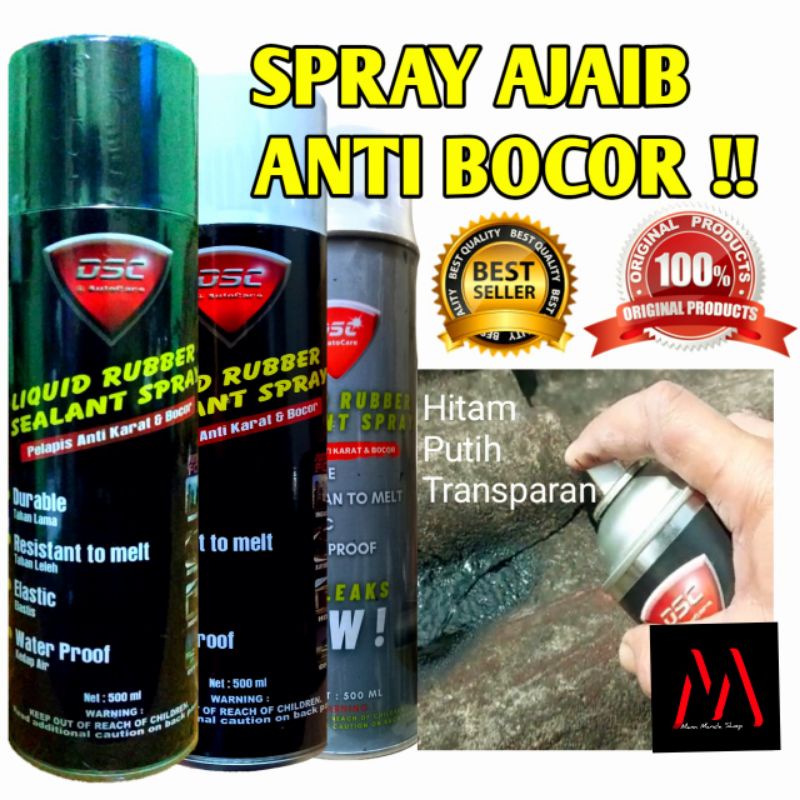 Spray Ajaib Anti Bocor Semprot / DSC Liquid Rubber Sealant Spray / Penambal Bocor Genteng Dinding Pipa