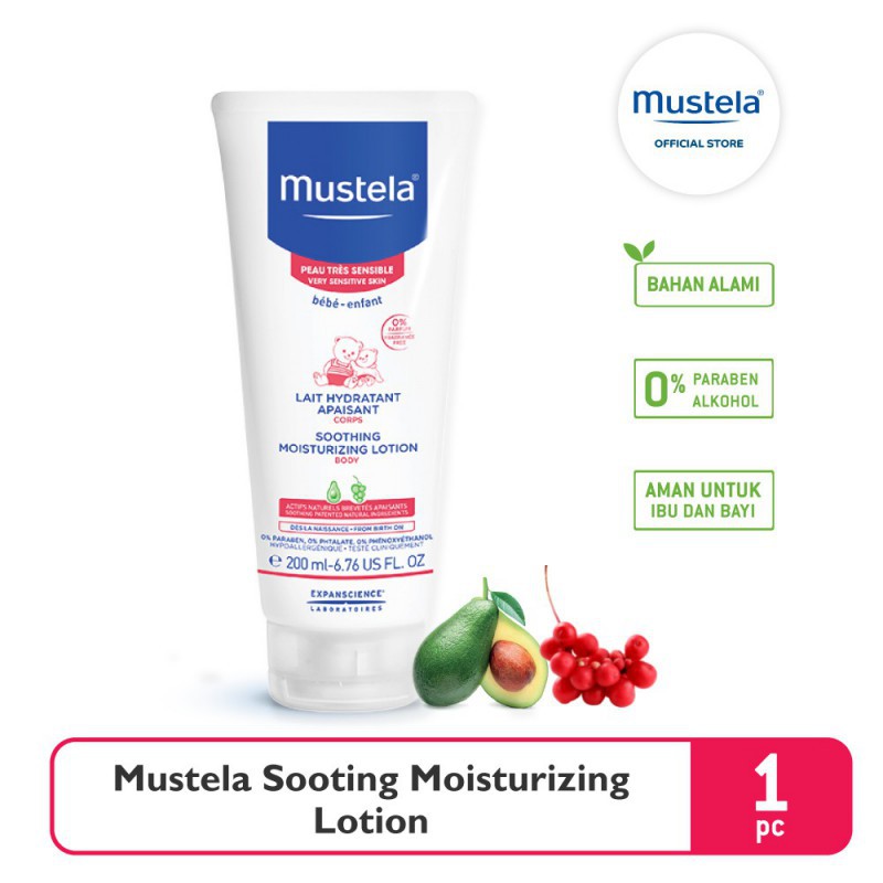 Mustela Soothing Moisturizing Lotion for Very Sensitive Skin - 200ml