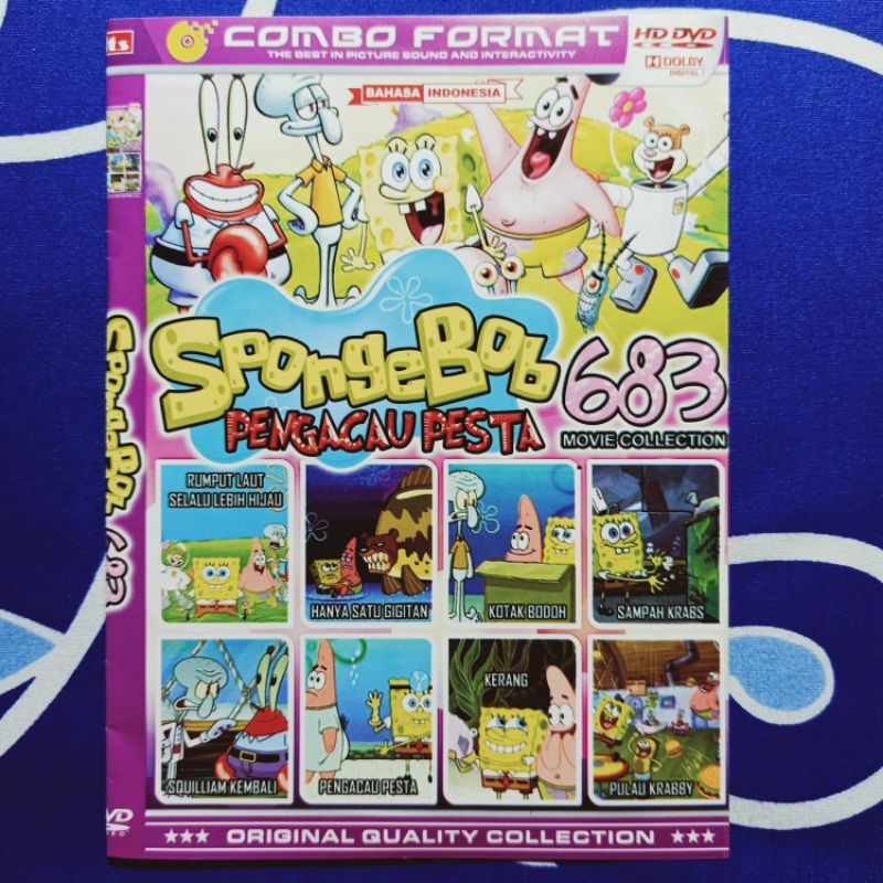 Kaset DVD Film Kartun Anak SPONGEBOB bahasa Indonesia Terbaru dan Terlaris.