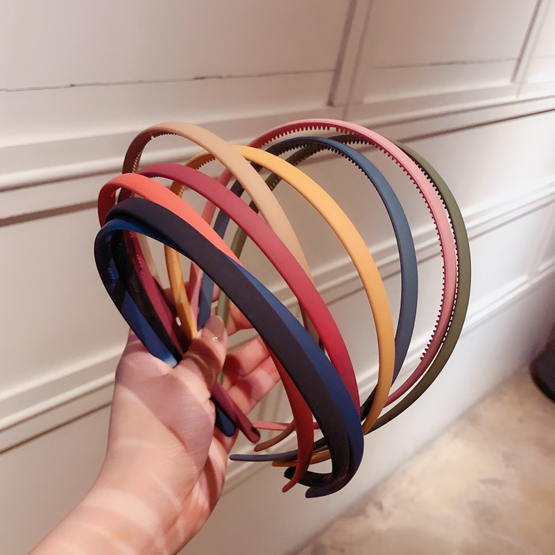 Bando Bahan Plastik Warna Permen Matte Gaya Korea Untuk Wanita