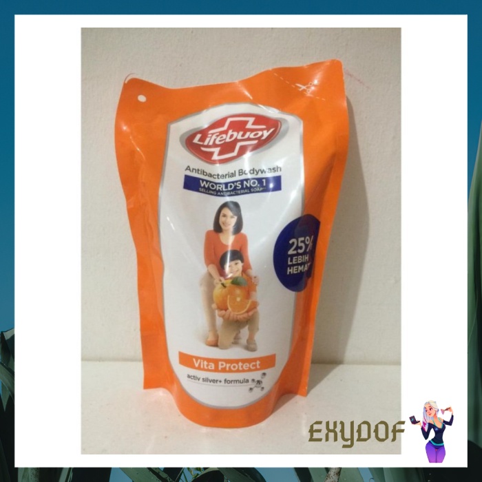 LIFEBUOY BODY WASH ORANGE VITA PROTECT 450ML 450 ML SABUN MANDI CAIR BESTSELLER