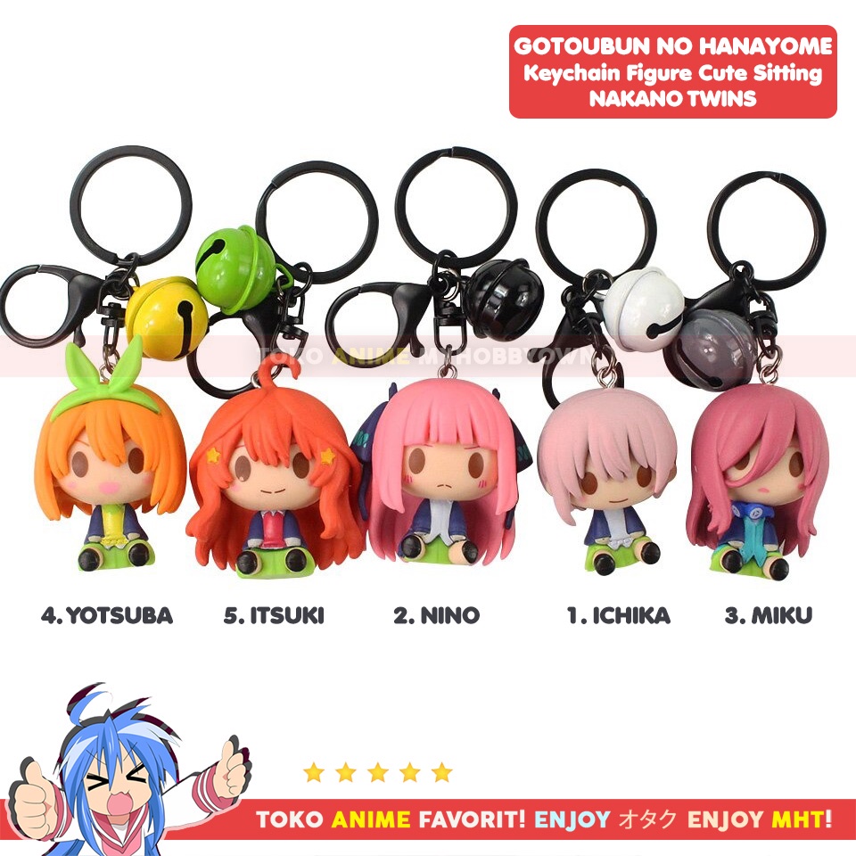 Gantungan Kunci Figure Anime Chibi Gotoubun Miku Nino Itsuki Nakano