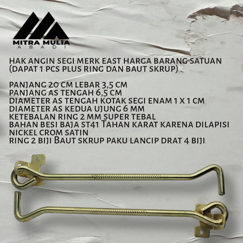 Window Hook East Gold l Hak Angin Penahan Jendela