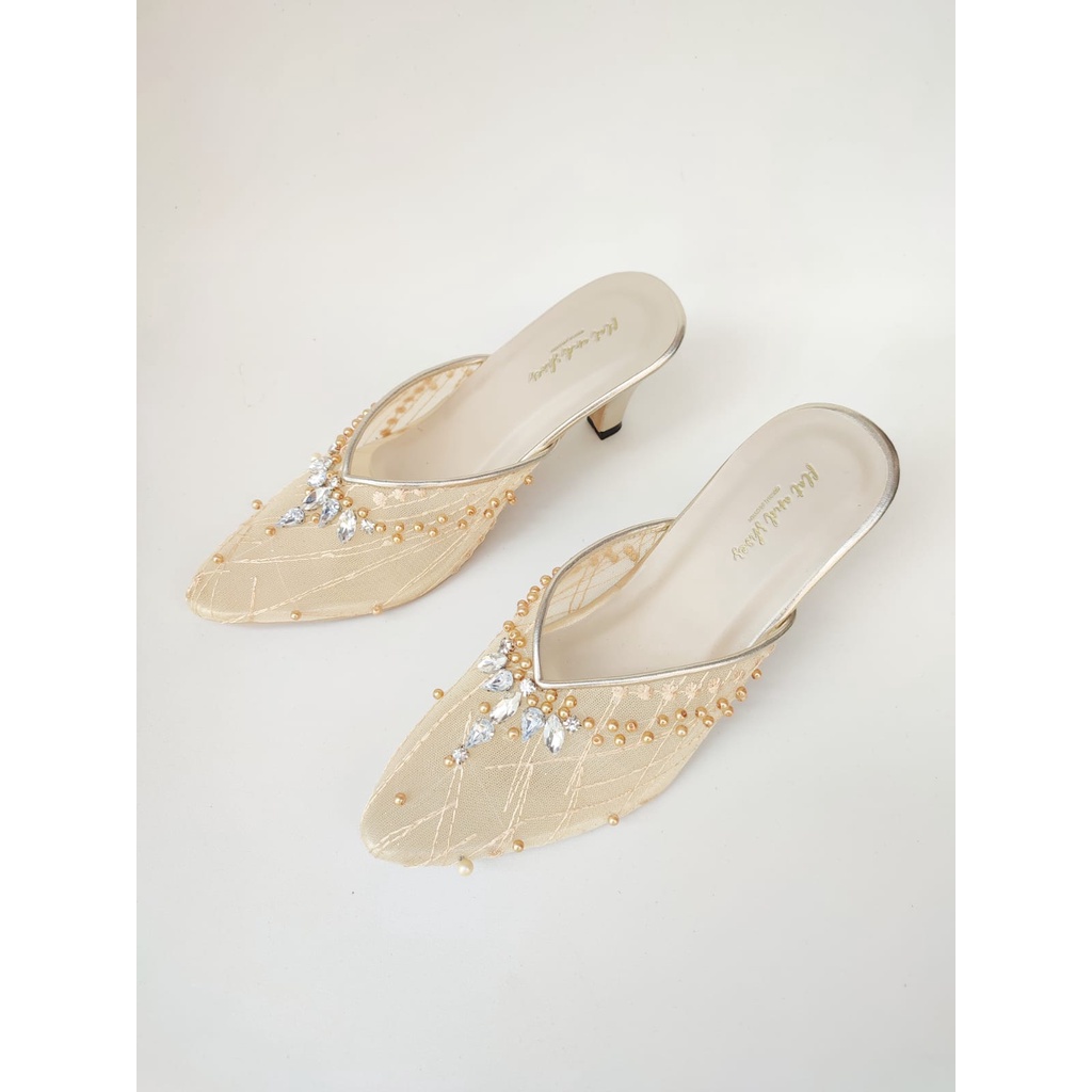 Sepatu wedding wanita cantik sepatu sifa wedding  9cm