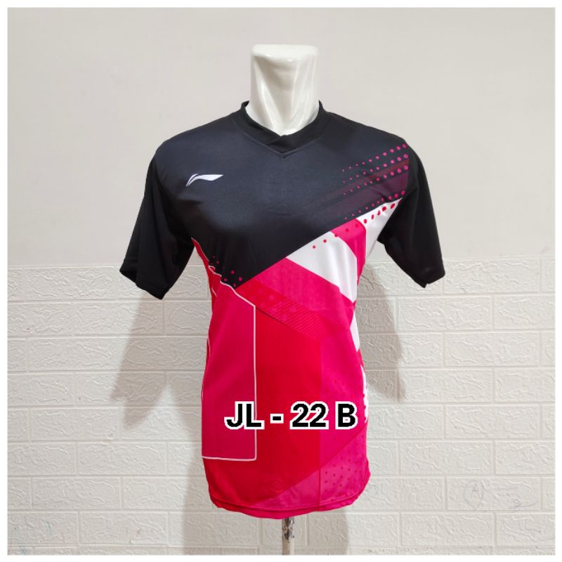 Jersey badminton Indonesia atasan olahraga bulutangkis li Ning unisex pria wanita