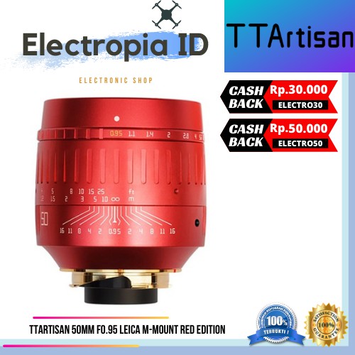 Jual TTartisan 50mm F0.95 Leica M-Mount Red Edition | Shopee Indonesia